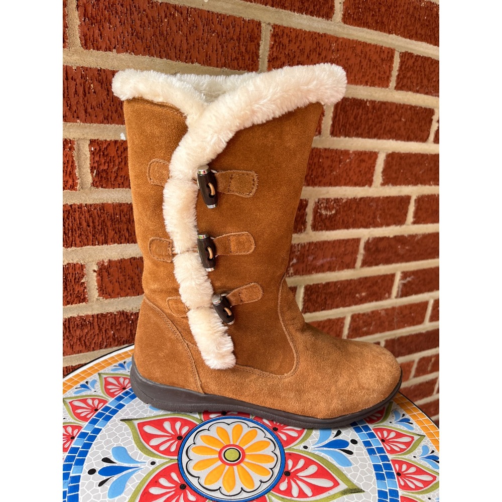 G.H. Bass Grove Women's 9 M Brown Suede Leather Faux Fur Winter Boots 4047-202